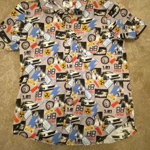 Back To The Future x Unique Vintage Time Travel Motif Print Unisex Shirt